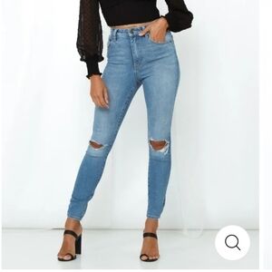 Rolla's Eastcoast Ankle High Rise Super Skinny Jeans with Stretch Light Wash 26